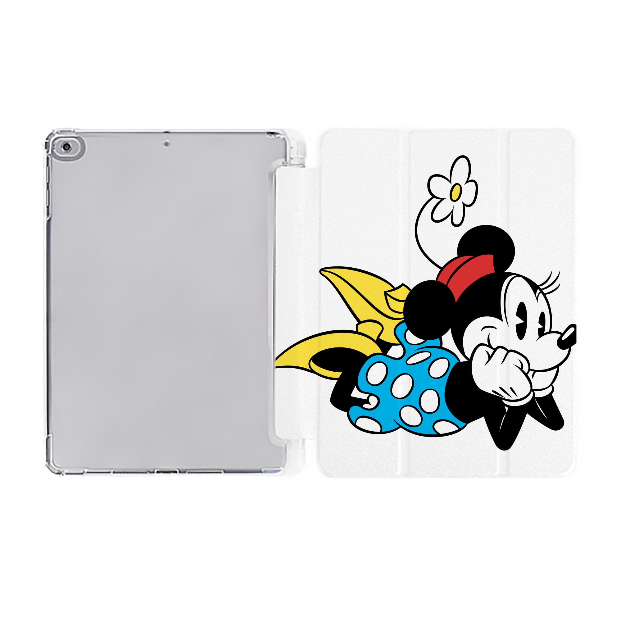 （画像用） ミッキーマウス Mickey Mouse IPad ケース ペン収納付き 三つ折りスタンド PUレザー×シリコン 対応機種9.5/10.5/10.9インチ